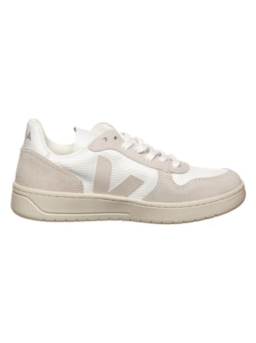 Veja Sneakers "V 10"  in Weiß/ Beige