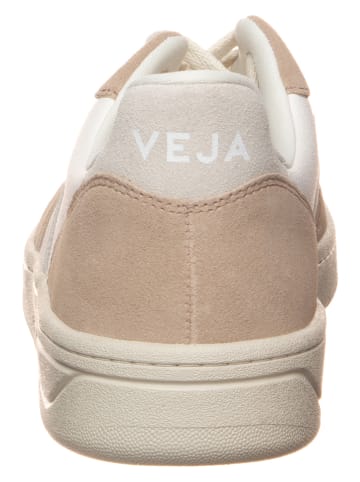Veja Skórzane sneakersy "V 10" w kolorze biało-beżowym