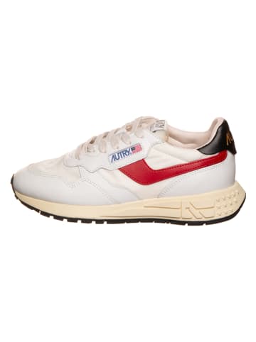 AUTRY Leren sneakers "Relwind" wit/rood