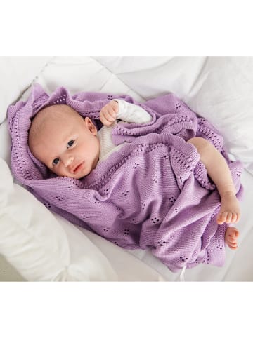 Lullalove Decke "Daisy" in Lila