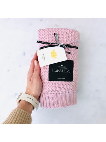 Lullalove Kocyk w kolorze jasnoróżowym