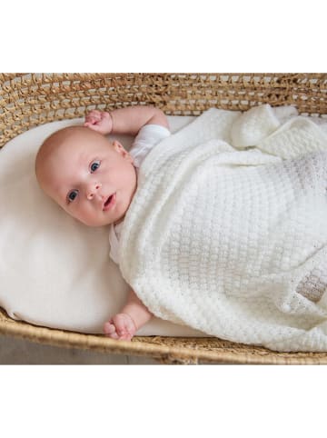 Lullalove Wełniany kocyk w kolorze kremowym