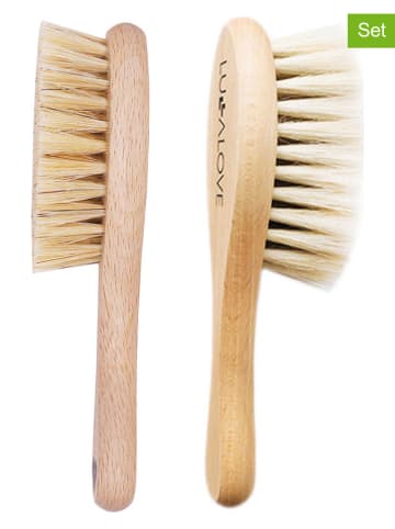 Lullalove 2er-Set: Haarbürsten in Natur