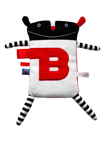 Lullalove Schmusetuch "MRB"  in Weiß/ Rot/ Schwarz