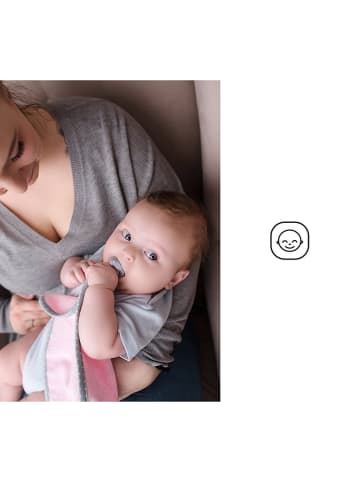 Lullalove 3er-Set: Waschlappen in Grau/ Rosa