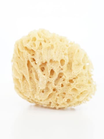 Lullalove Gąbka naturalna "Honeycomb" w kolorze żółtym