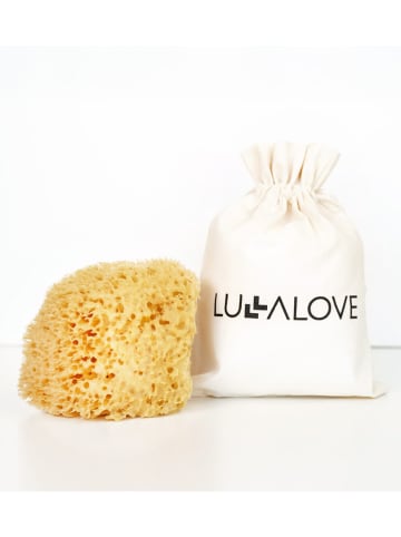 Lullalove Gąbka naturalna "Honeycomb" w kolorze żółtym