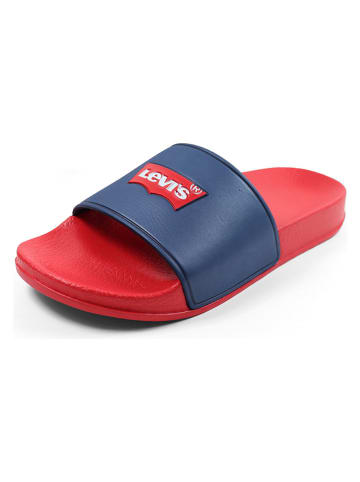 Levi's Slippers donkerblauw/rood