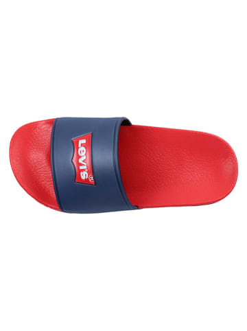 Levi's Pantoletten in Dunkelblau/ Rot