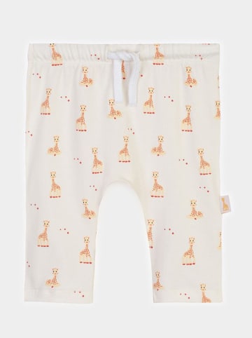 Sophie la Girafe Spodnie dresowe w kolorze kremowym
