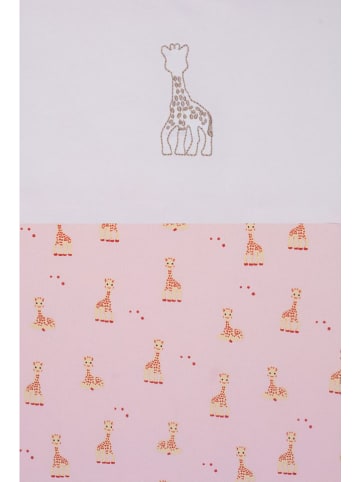 Sophie la Girafe Wickeldecke in Weiß/ Rosa - (L)8 x (B)75 cm