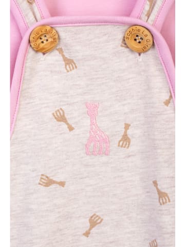 Sophie la Girafe Latzhose in Grau/ Rosa