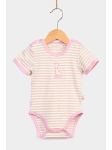 Sophie la Girafe Body in Weiß/ Orange