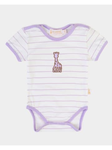 Sophie la Girafe Body in Weiß/ Lila