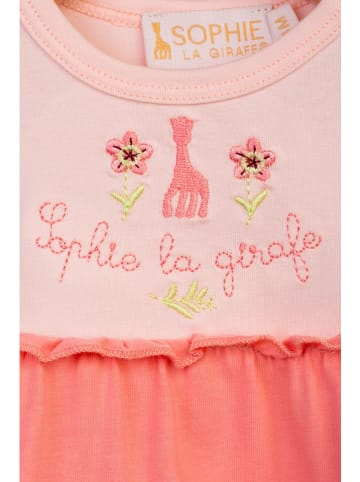 Sophie la Girafe Sukienka w kolorze jasnoróżowo-pomarańczowym