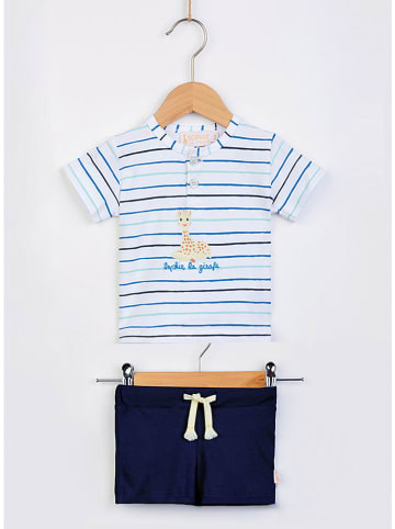 Sophie la Girafe 2-częściowy zestaw w kolorze biało-granatowym