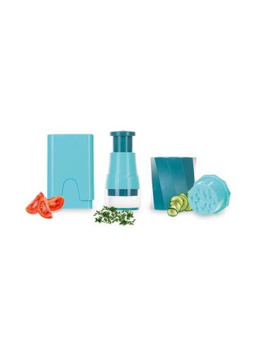 Genius 13-delige set: hakmolen "Genius Minis" lichtblauw