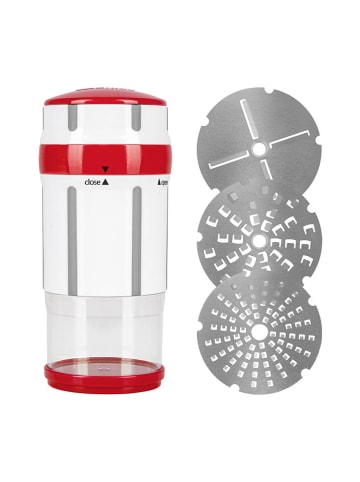 Genius 6-delige set: kruidenmolen "Nicer Dicer Maestro" rood/wit