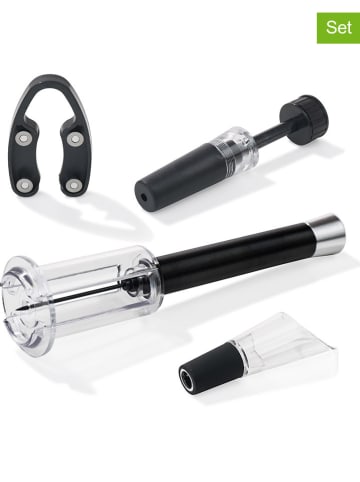 Genius 4-delige wijnaccessoireset zwart