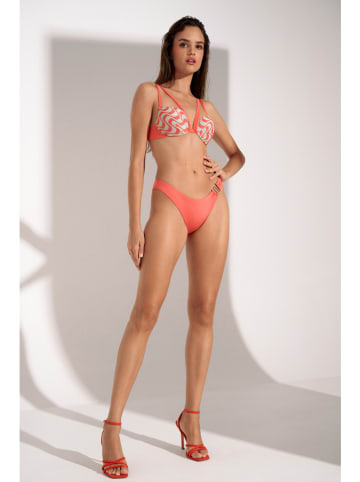 Lisca Bikini-Oberteil in Koralle/ Weiß