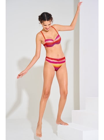 Lisca Bikini-Hose in Rot/ Lila/ Gelb