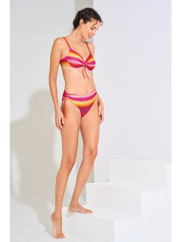 Lisca Bikini-Hose in Rot/ Lila/ Gelb