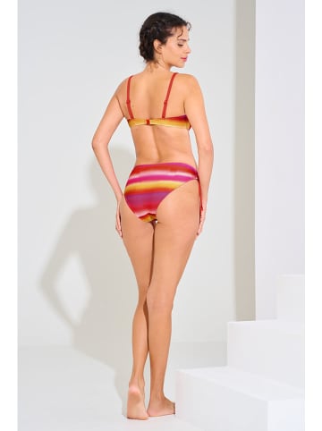 Lisca Bikini-Hose in Rot/ Lila/ Gelb