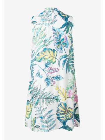 More & More Jurk groen/lichtroze/wit