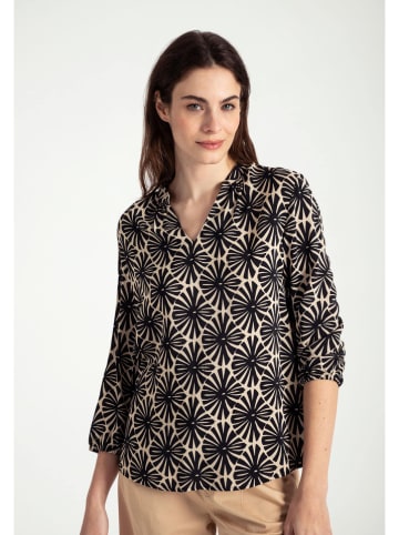 More & More Bluzka w kolorze beżowo-czarnym