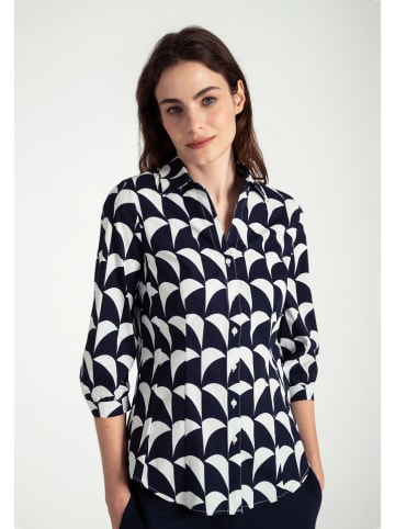 More & More Bluzka w kolorze granatowo-białym