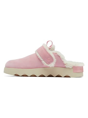 Sorel Leder-Clogs "Viibe" in Rosa