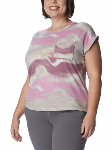 Columbia Koszulka sportowa "Boundless Trek™" w kolorze jasnoróżowo-fioletowo-szarym