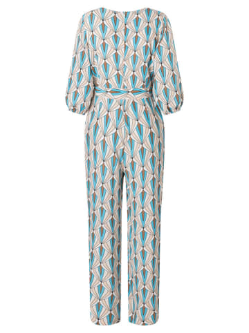 More & More Jumpsuit beige/lichtblauw