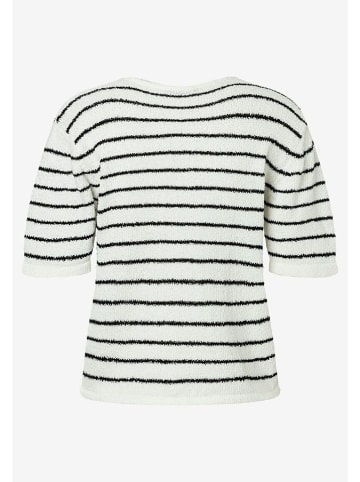 More & More Cardigan in Weiß/ Dunkelblau