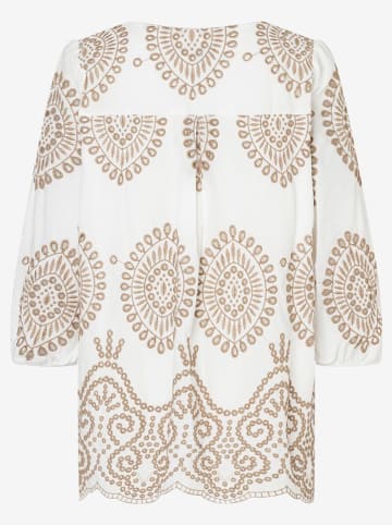 More & More Bluse in Weiß/ Beige