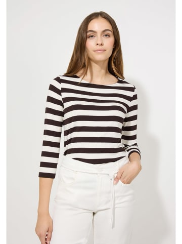 More & More Longsleeve in Braun/ Weiß