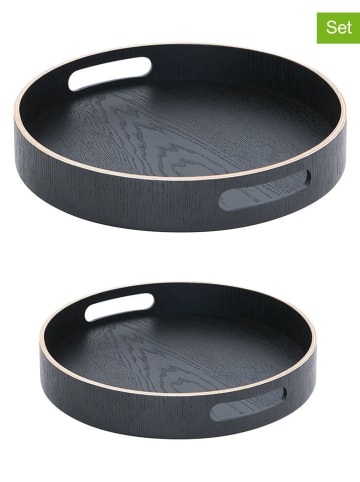 TABLE PASSION 2-delige set: dienbladen zwart