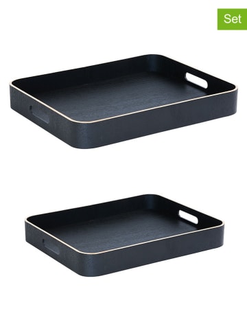 TABLE PASSION 2er-Set: Tabletts in Schwarz