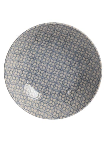 TABLE PASSION Suppenteller ''Japan'' in Creme/ Blau - Ø 17 cm