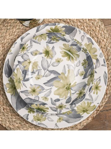 TABLE PASSION Speiseteller ''Edulis'' in Weiß/ Grün - Ø 27 cm