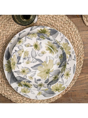 TABLE PASSION Suppenteller ''Edulis'' in Weiß/ Grün - Ø 20 cm