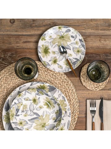 TABLE PASSION Ontbijtbord "Edulis" wit/groen - Ø 19 cm