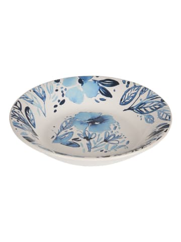 TABLE PASSION Suppenteller ''Jardin'' in Weiß/ Blau - Ø 20,5 cm