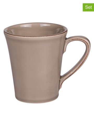 TABLE PASSION 6-delige set: koppen "Toscane" grijs - 400 ml