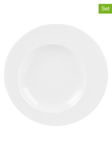 TABLE PASSION Talerze głębokie (6 szt.) "Ellipse" w kolorze białym - Ø 23 cm