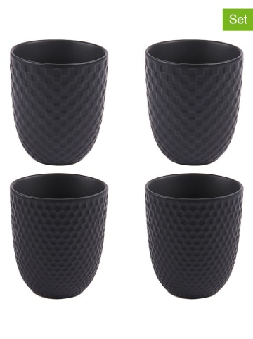 TABLE PASSION 4er-Set: Becher in Schwarz - 200 ml