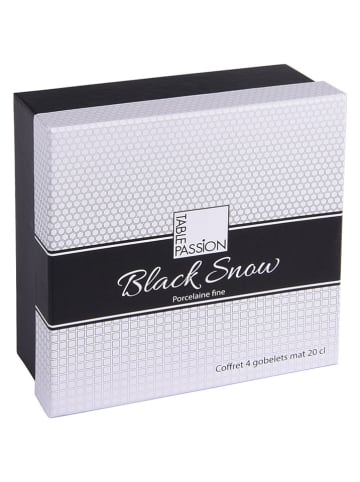 TABLE PASSION 4er-Set: Becher in Schwarz - 200 ml
