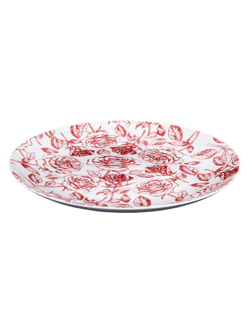 TABLE PASSION 2-delige set: taartplateau "Louise" rood/wit