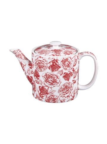 TABLE PASSION Theepot "Louise" wit/rood - 700 ml