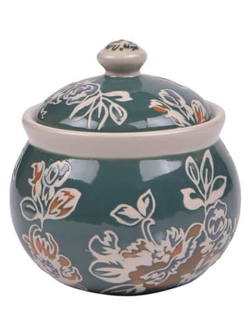 TABLE PASSION Zuckerdose "Faustine" in Türkis - Ø 10 cm